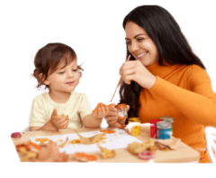 Kind moeder eten